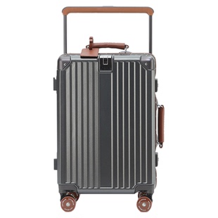 艾洛达新款高品质宽拉杆行李箱20寸登机箱拉杆箱灌注轮纯PC旅行箱