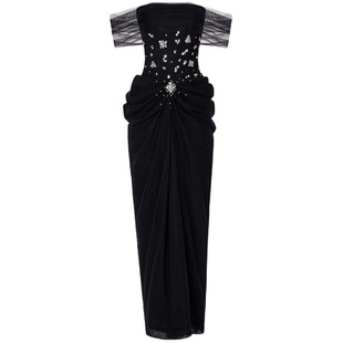 越南品牌JOSEPHINE 2026年春季新款高级轻奢水钻点缀高收腰长裙