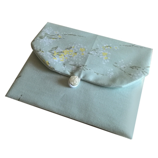 卫生巾收纳包纯棉布双层月事包复古印花布艺姨妈巾便携收纳日系