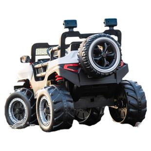 双座儿童电动车越野车四轮汽车宝宝玩具车可坐大人四驱遥控童车
