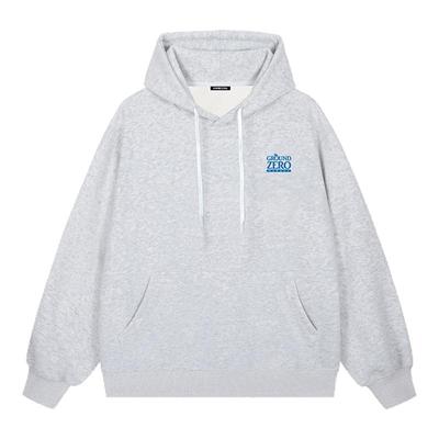 itGROUNDZERO2025秋冬加绒宽松街头涂鸦男女同款连帽长袖卫衣上衣