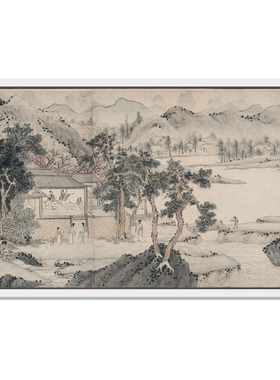 驿墨阁文徵明桃源问津图原版复刻