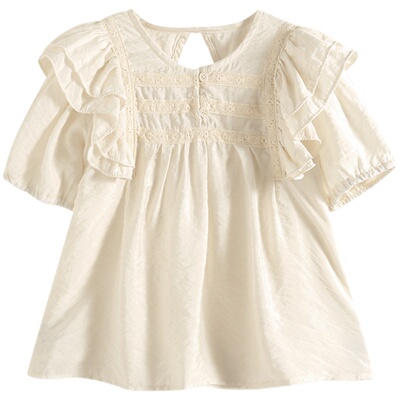 女童衬衫夏装衬衣儿童洋气娃娃衫