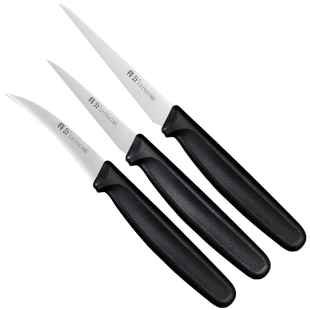 将公不锈钢厨房雕刻刀三件套锋利免磨镜光厨师食品水果拼盘雕花刀