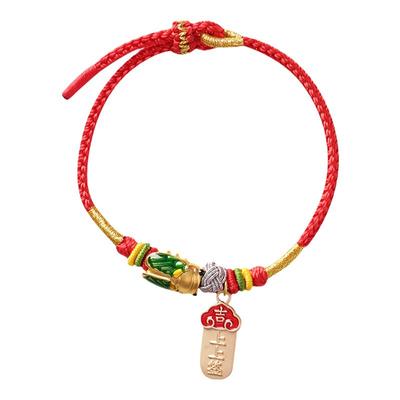 灵机麦玲玲2026马年一鸣惊人手绳文昌结红绳手链高考中考吉祥物