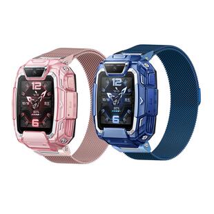 适用于华为儿童手表表带4Pro/5Pro磁吸米兰5/活力版/新耀版4x金属回环替换渐变色腕带男女孩时尚个性学生配件