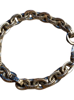 泰银十字架字母符文彩钻手链男