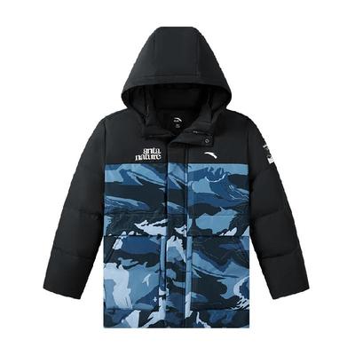 安踏儿童热返三防羽绒服连帽保暖