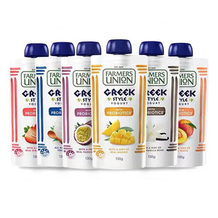 澳大利亚Farmers Union农夫联盟希腊酸奶香草草莓味低温酸奶130g