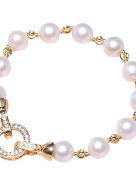 淡水珍珠时尚环环相扣手链