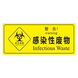 医疗废物标识贴卫生院医院垃圾桶分类贴纸医疗废弃物标识牌感染损伤化学药物性废物污染区标志标贴警示标识贴