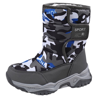 儿童加绒加厚保暖防水防滑雪地靴