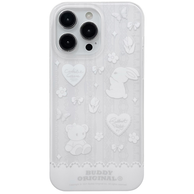 BUDDY原创蕾丝兔子适用苹果17promax手机壳iphone16promax新款15高级14软壳13/12ins