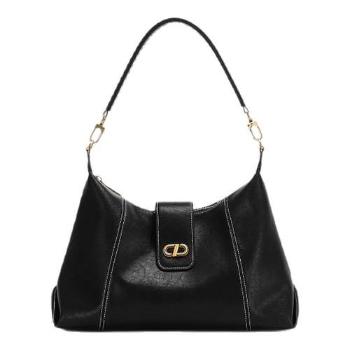 红蜻蜓复古植鞣腋下包包女式2025新款牛皮高级感月牙包单肩斜挎包