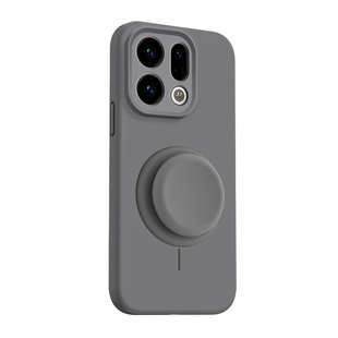 适用oppofindx9手机壳新款液态硅胶findx9pro保护套男女磁吸支架高端oppo防摔充电0pp0车载情侣炭灰色软潮外