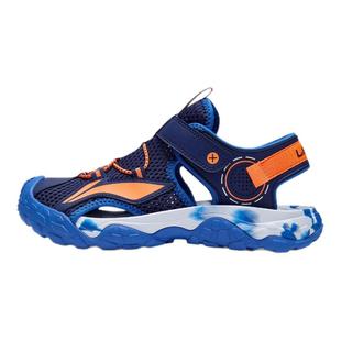 李宁男童凉鞋包头2025夏季新款儿童防滑透气溯溪鞋男女大童运动鞋