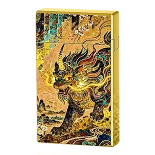 2026新款炫金金属朗声砂轮充气打火机扎基拉姆合金古风礼物金色潮