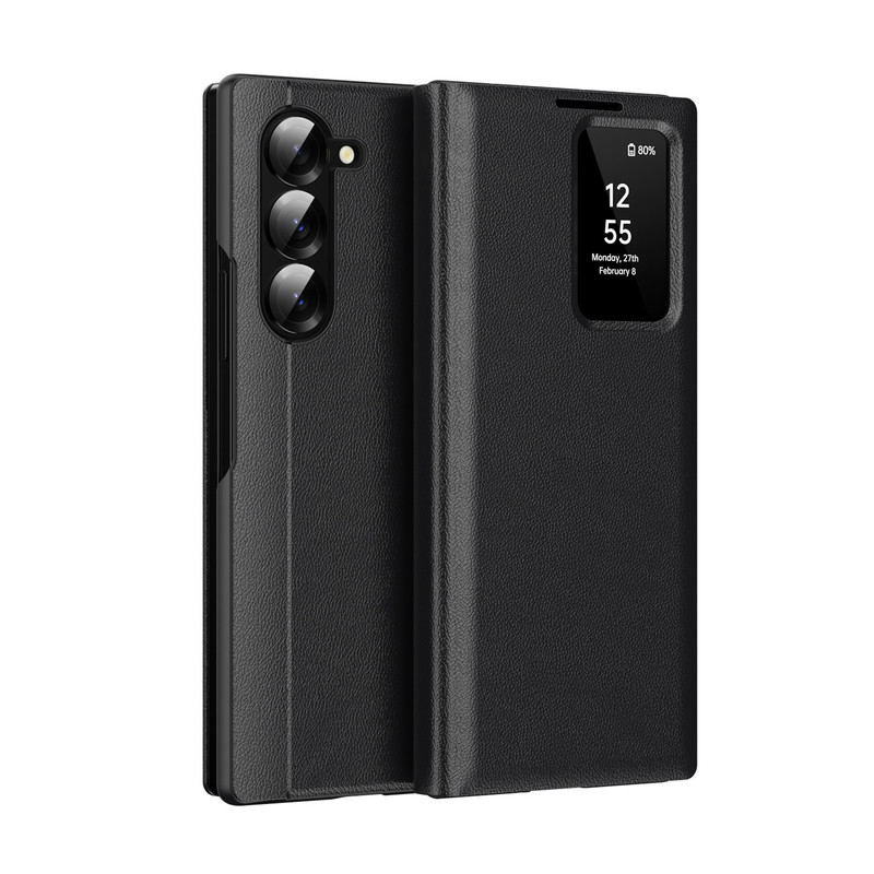 适用三星ZFold7折叠屏手机壳GalaxyZFold6智能视窗翻盖壳zfolf5个性创意zfold4男潮女zfolf3