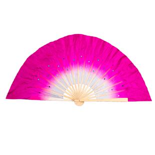 中国舞协十级花鼓灯舞韵七级俏兰花考级扇子舞蹈手绢道具真丝扇子