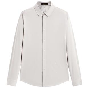 太平鸟男装 休闲衬衫时尚经典衬衫通勤衬衫桑蚕丝混纺斯文衬衫男