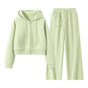 都市丽人运动套装女春2026新款休闲一整套初中生短款卫衣两件套Y