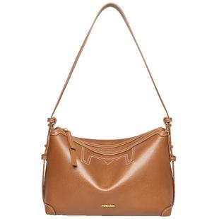 奥康腋下包2025新款包包大容量单肩包女式hobo斜挎包植鞣牛皮女包