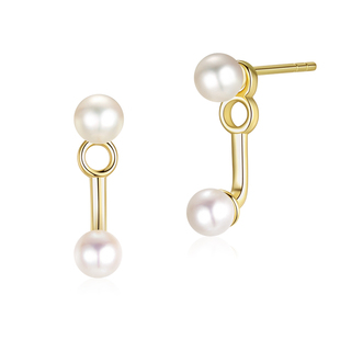 MissQueeny奎妮小姐|天然淡水小珍珠两戴耳钉可拆卸银针简约小巧
