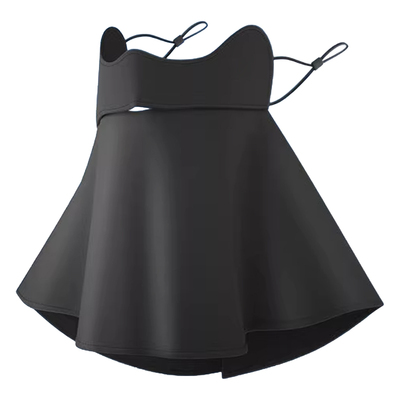 界面冰丝防晒口罩女全脸防紫外线UPF50+遮脸面纱薄款登山防晒面罩