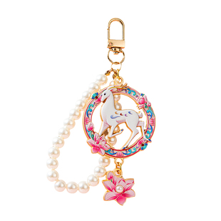 上美影九色鹿彩鹿灵光钥匙扣包包男可爱书包挂件敦煌挂饰动漫周边