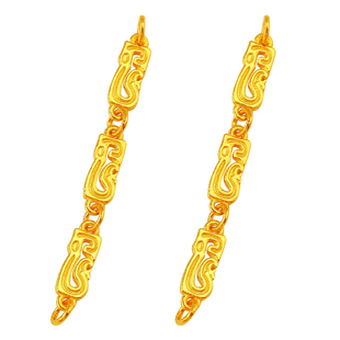 金佛爷18K金延长链古法金手链尾链加长链diy手工配件黄金可调节链