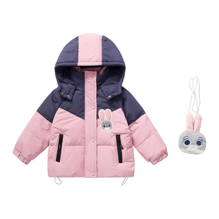 女童棉服冬装2025新款外套加绒加厚儿童棉袄女孩宝宝冬季洋气棉衣