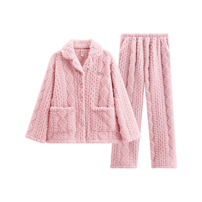 芬腾女士珊瑚绒睡衣秋冬季套装