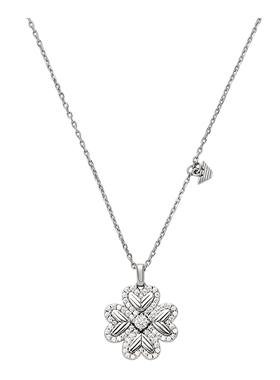 【自营】曾舜晞同款Armani阿玛尼幸运芯银色四叶草项链轻奢送女生