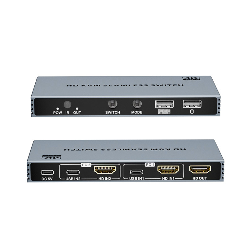 HDMI2口KVM分屏器4K无缝切换
