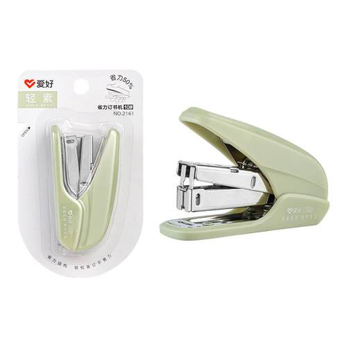 爱好省力型订书机加厚手握型防卡钉省力大号订书器装订机家用钉书机订书钉省力10号定书机钉办公用品学生文具
