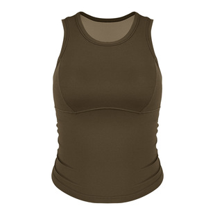 Mitaogirl工字运动背心带胸垫防震健身上衣女高强度瑜伽运动内衣