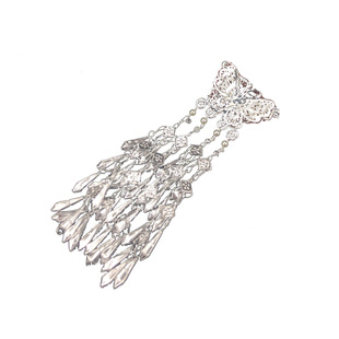 苗银流苏发夹汉服日常配饰发饰古风发夹发饰银铃古装民族古典头饰