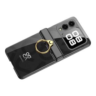 适用华为novaflip手机壳新款电镀指环支架磁吸铰链全包防摔保护套novaflip折叠屏壳膜一体男女简约高级感外壳