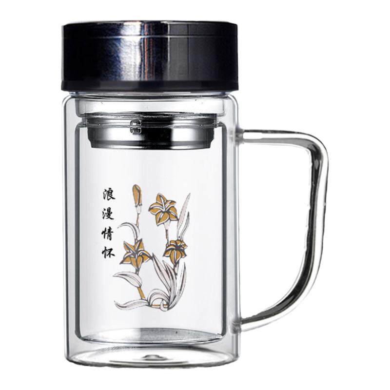 定做印字双层玻璃杯渊之源定制