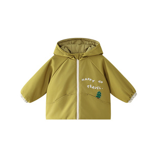 【软软壳】博睿恩儿童防风夹棉外套冬季新款男女宝宝保暖加厚棉服