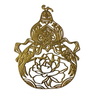 金属片掐丝珐琅定制景泰蓝底板一体成型金属丝片片底板掐丝片DIY