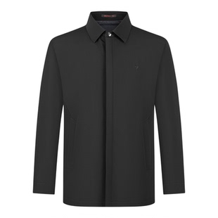 【黄金鲜绒】柒牌翻领羽绒服2026秋冬休闲白鸭绒商务行政夹克外套