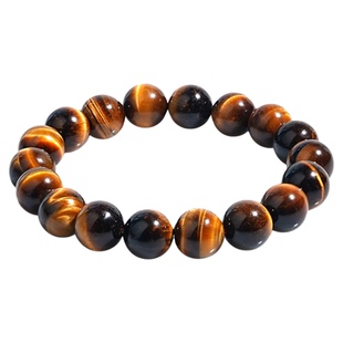 【纳金】与卿珠宝天然虎眼石水晶手串女单圈招财转运手链男送礼物