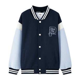 左西童装男童棒球服2026新款儿童外套学院卫衣运动春装中大童上衣