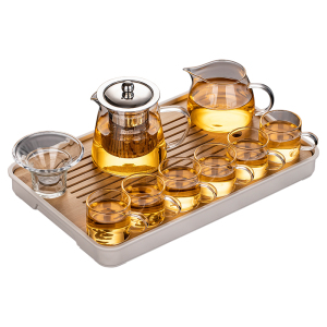 玻璃功夫茶具套装家用轻奢高档耐热高温泡茶器2024新款泡茶壶茶杯