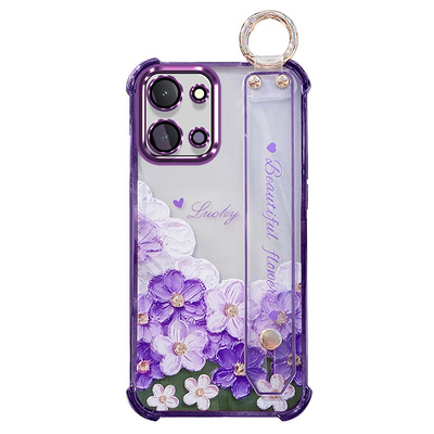 适用vivoy500i手机壳油画花朵