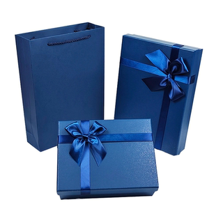 礼物盒空盒蓝色包装盒仪式感礼盒精美生日盒衣服围巾礼品盒子定制