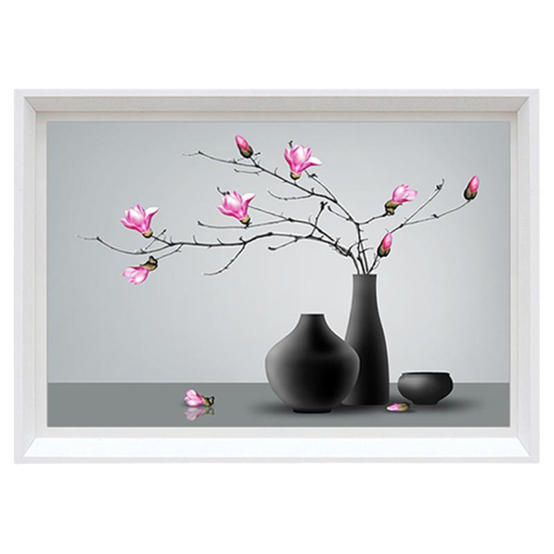 5d玉兰花瓶钻石画手工diy满钻餐厅艺术感点贴钻十字绣客厅砖石画