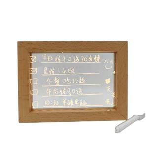 led相框小夜灯USB充电发光底座灯氛围灯可放A4照片装饰diy摆件