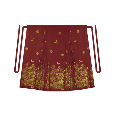 织造司[雪花酪]原创明制马面裙汉服妆花毛绒夹棉马甲女款秋冬新款